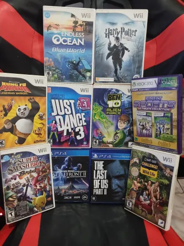 Lote de jogos de videogame