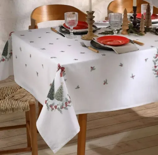 TOALHA DE MESA RENOVA NATAL 126 RETANGULAR ( 6 lugares ) <br>