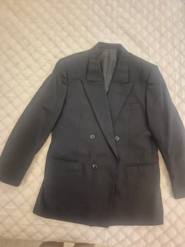 Blaser preto masculino alongado