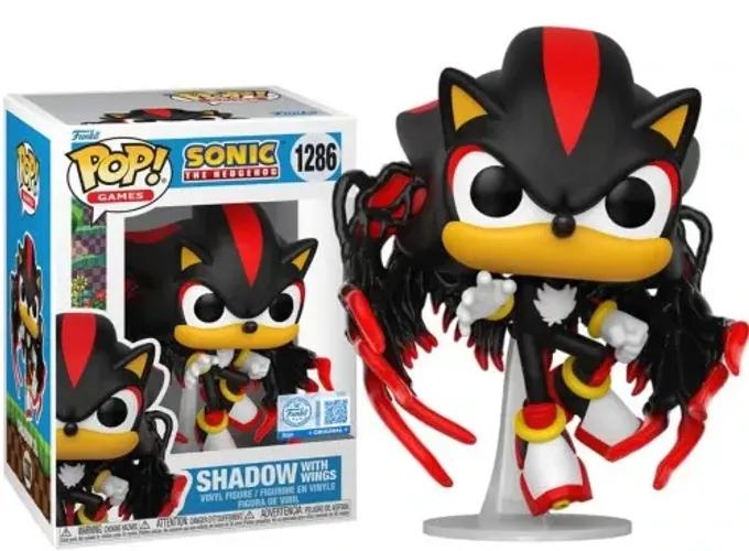Funko Pop! Games: Shadow Com Asas (With Wings) Exclusive #1286 - Sonic the Hedgehog