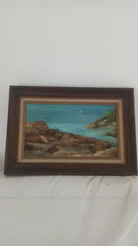 Quadro:Rochedo" datado de 1984.