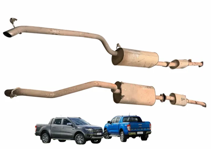 Conjunto Escapamento Silencioso Ford Ranger 2013 a 2023