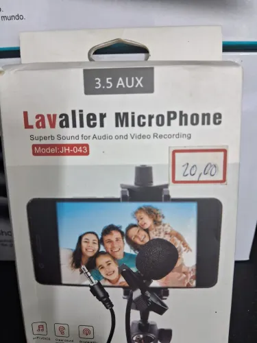 Microfone  de Lapela Lavalier Mod JH-043