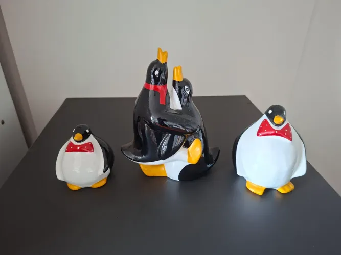 Kit Decoração 3 peças Pinguins