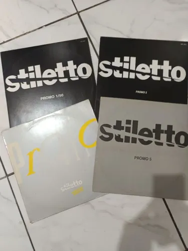 Stiletto 6 discos de vinil LPs PROMOS dance eletrônico flash house EBM raros