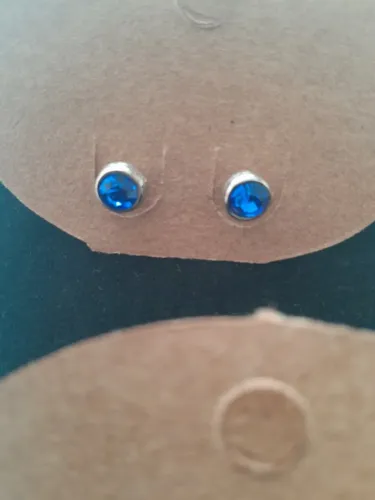 Brinco Strass Azul