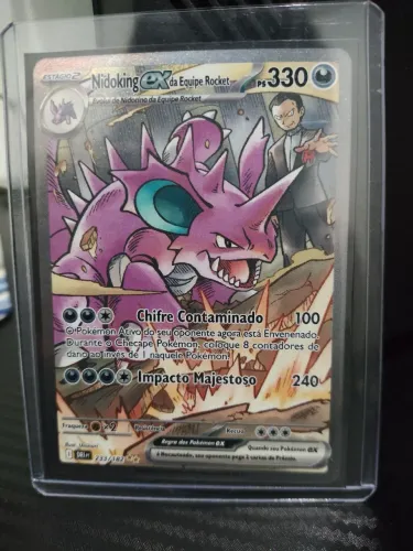 Nidoking Ex da Equipe Rocket (233/182) Pokemon TCG Coleção Rivais Predestinados NM PT-BR