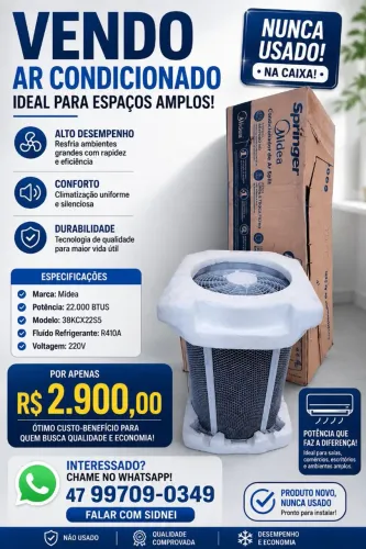 Ar Condicionado Midea 22000 BTUs R$2.900