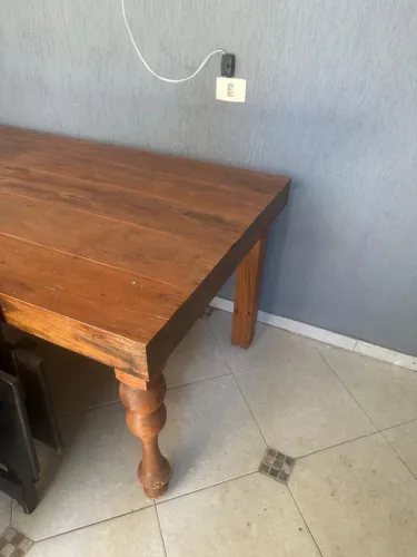 Mesa de jantar rústica madeira de demolição 