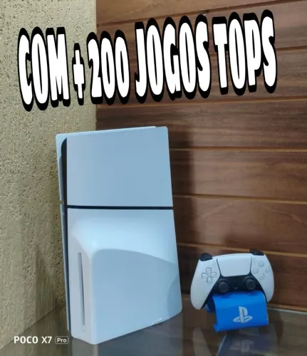 Ps5 slim físico + 200 jogos tops