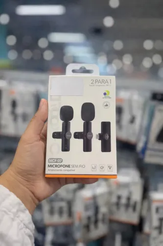 Microfone de lapela duplo iPhone e tipo C