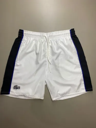 Bermuda Tactel Branca/ Preto e Azul