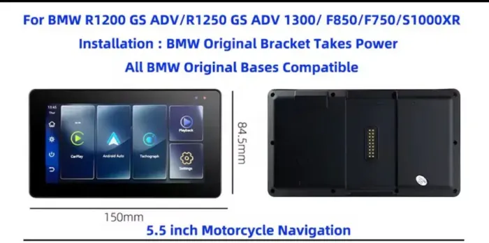 Carplay GPS Tela BMW F / GS - Usa com a Base Original 5.5"