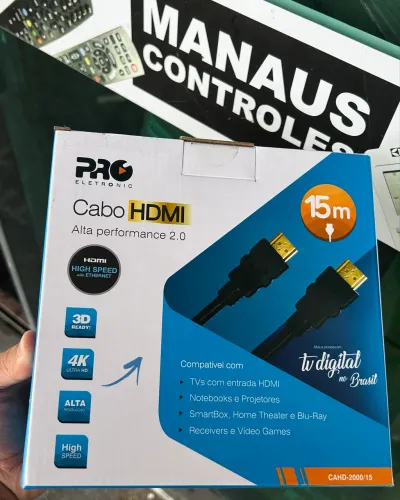 Cabo Hdmi 15M de comprimento - Resolução Ultra HD 4K 2.0 ( Promoção )