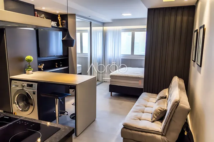 Apartamento mobiliado para alugar no Batel, em Curitiba Lifespace - ao lado do Shopping C