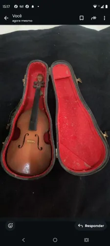 Miniatura de violino com case