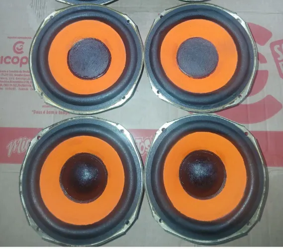 4 alto falantes aiwa-sony  5 polegadas 6 ohmes 70 rms cada 