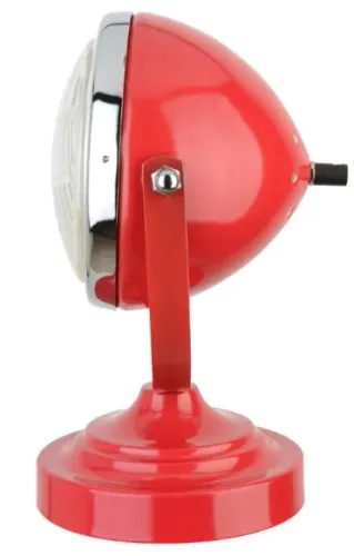 Luminária De Mesa Retrô Farol Carro Antigo Vermelha