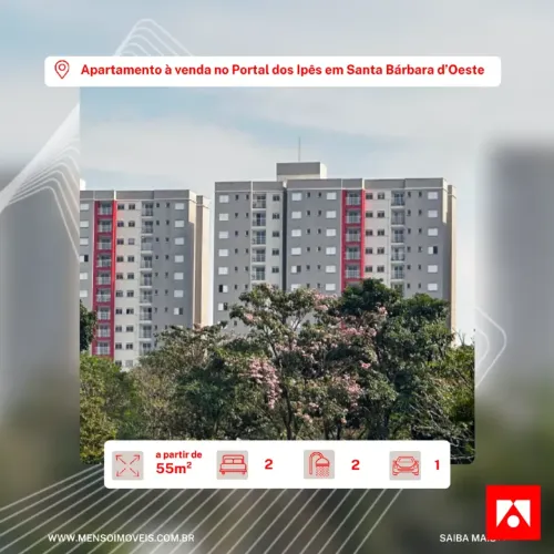 Apartamento à venda, 2 quartos, 1 suíte, 1 vaga, Colina de Santa Bárbara - Santa Bárbara D