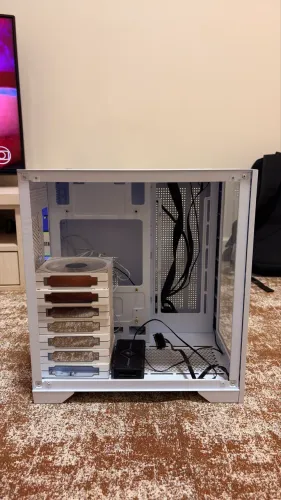 Gabinete Aquário CV100 Branco + 7 Fans Upsiren UF-1 ARGB + Controladora