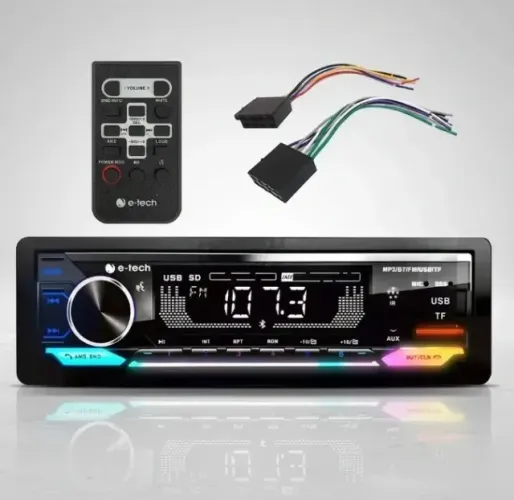 Som Automotivo E-tech Mp3 Premium Plus Usb Bluetooth 4x60w