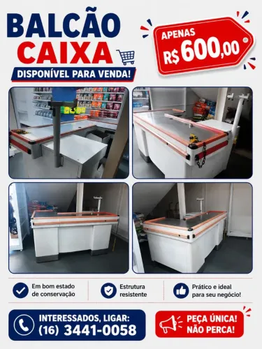 Excelente oportunidade balcão caixa em excelente estado de conservação 