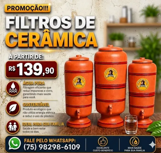 Filtros de barro em promoção - A partir de: