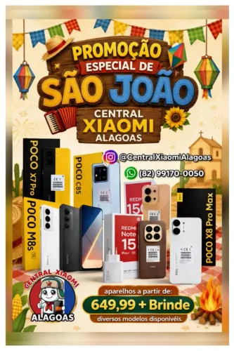 XIAOMI POCO X8 PRO, REDMI 15, POCO C85 E DIVERSOS MODELOS DISPONÍVEIS