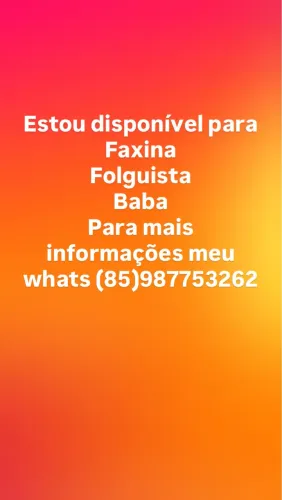 Faço faxina e outros serviços 