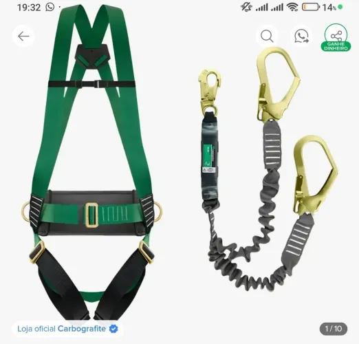 Conjunto  Cinturão CG 795EP e Talabarte CG395 