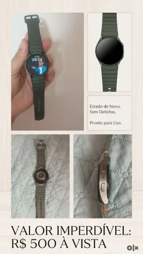 Samsung Galaxy Watch 7 (Verde/Grafite) - Impecável - R$ 500