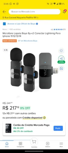 Microfone para iphone
