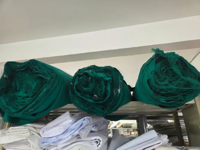 Rolo Tecido brim verde 50 cm Largura 15kg