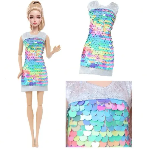 Vestido paetê Barbie