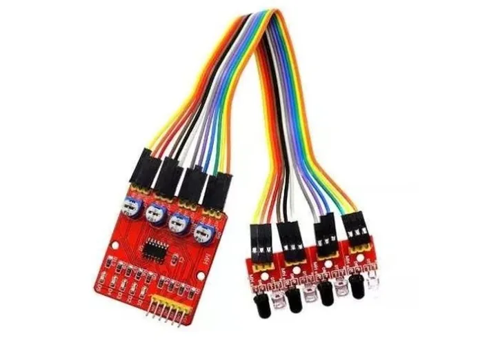 Sensor Obstáculo Linha Infravermelho 4 Canais Ajust Arduino Automação COD-AM137