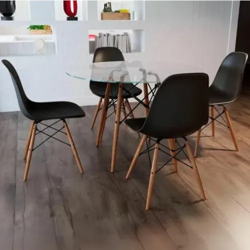 Mesa Redonda DKR 90 com 4 Cadeiras