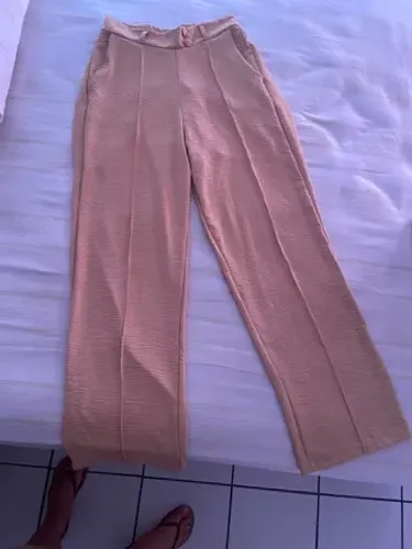 Calça crepe duna bege 
