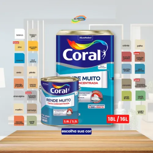 Tinta Coral Rende Muito Concentrada 500m2 Lata Galao
