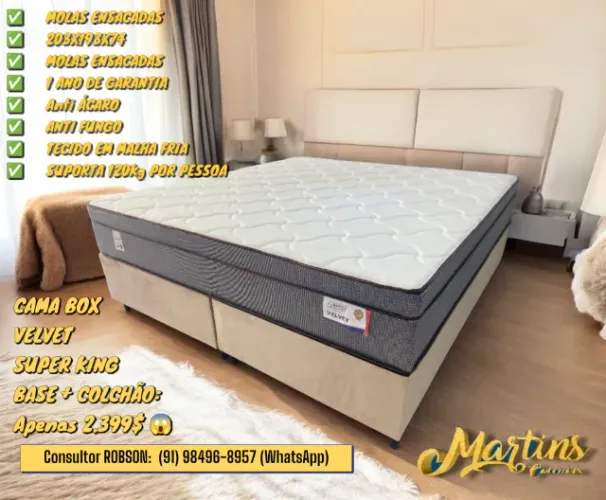 Cama Box Super King Molas Ensacadas