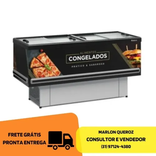 Ilha de Congelados Gelopar 2M Adesivada Nova