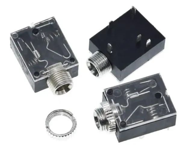 Conector P2 Jack Stereo 2 Unidades Fêmea Para Pci (3,5mm)  Arduino Automação COD-CP652 