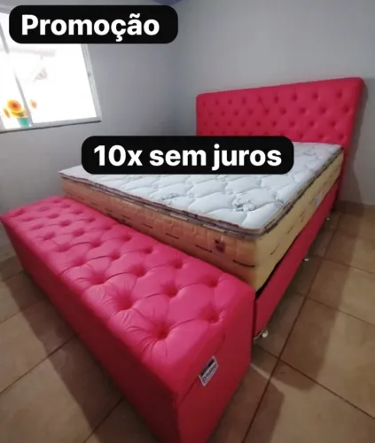 Cama box Queen e King colchão e base