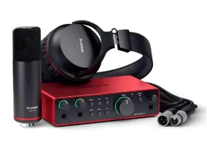 KIT FOCUSRITE 2I2 4 Geração (BLACK FRIDAY)