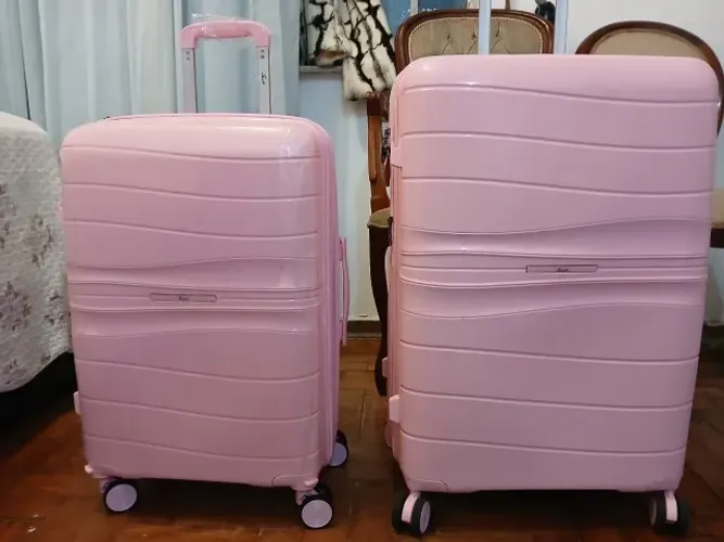mala de rodinha viagem kit 2 unidades promocional
