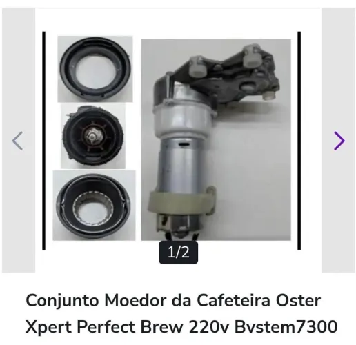Conjunto moedor da cafeteira Oster Xpert Perfect Brew 220V. Bvstem7300 