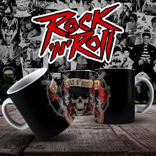 Caneca Rock and Roll Guns N' Roses