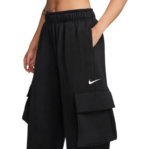 Calça Nike Sportswear Low-Rise Oversized French Terry Black