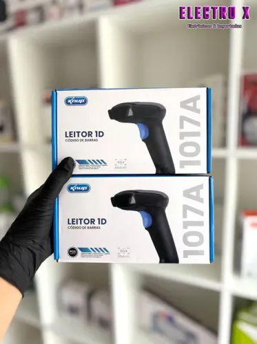 Leitor de Código de Barras 1D Knup 1017A