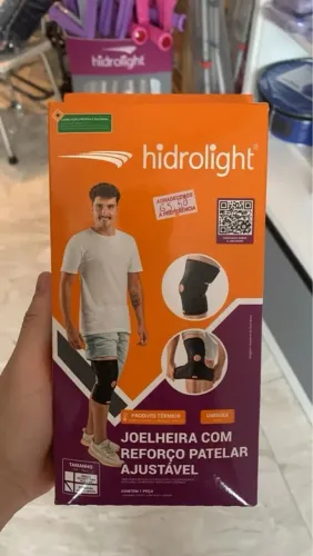 Joelheira com Reforço Patelar Ajustável - HIDROLIGHT