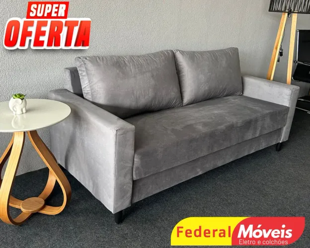 Sofá 2 lugares 1,94m Linho Aveludado - Oferta!